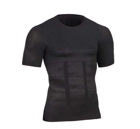 Male Chest Compression T-shirt Fitness Hero Belly Buster Slimming