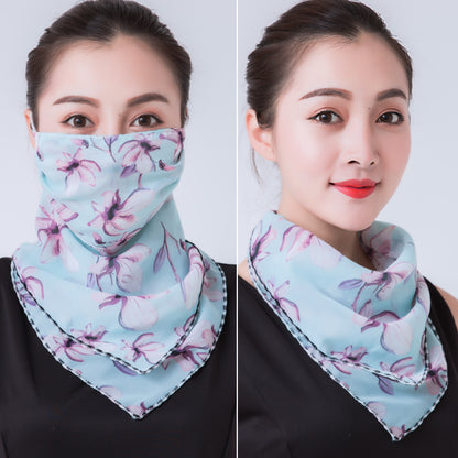 Hanging Ear Thin Face-covering Scarf Triangle Veil Scarf