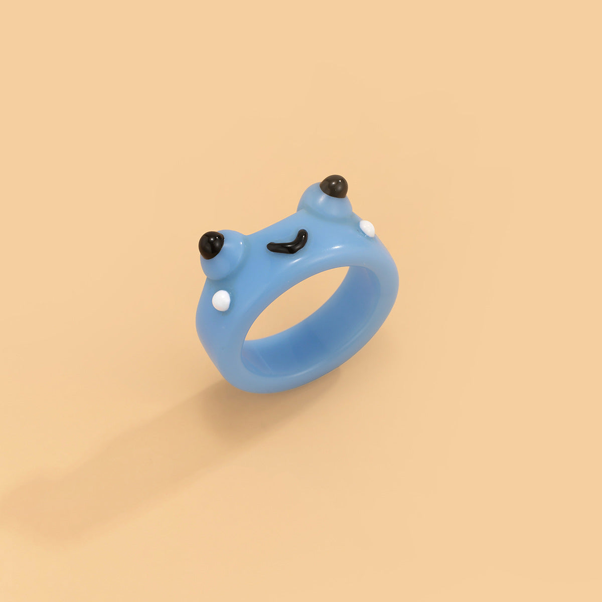 Trendy Simple Geometric Broadside Frog Ring