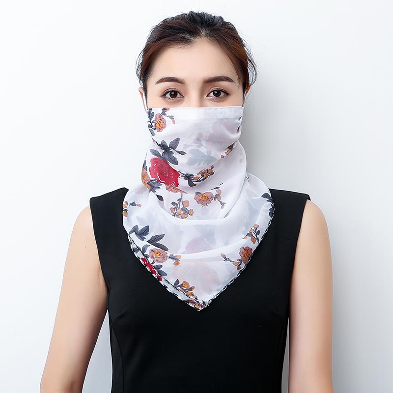 Hanging Ear Thin Face-covering Scarf Triangle Veil Scarf