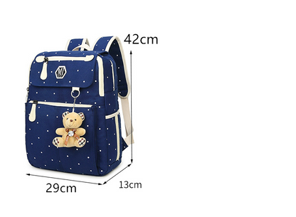 Canvas Print Polka Dot Backpack