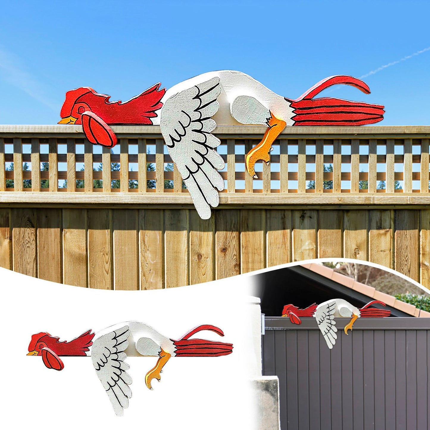 Thanksgiving Break Rooster Home Ornament Fence Decoration